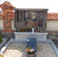 Tomb of father-in-law Jaroslav Žváček in Chromč