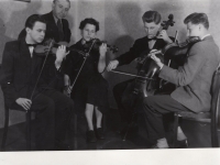 String Quartet, 1956 Gottwaldov, Arnošt Červinka first from left