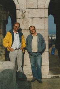 Miloš Rejchrt (on the right) and François Brélaz (on the left), turn of the 1980s and 1990s