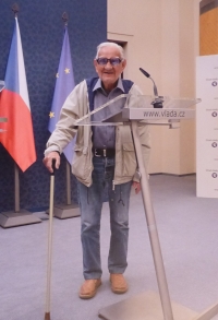 Lubor Linhart at a meeting of the Confederation of Political Prisoners, 2014