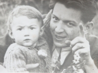 Marie Krajíčková with her father Jan Šeda
