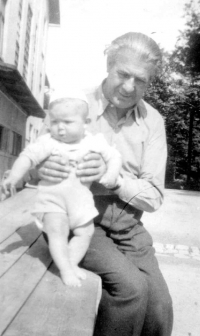 Brother Zdeněk with father František in 1949
