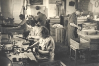The workroom in 1943