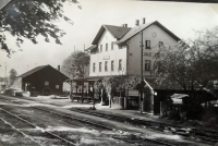 Railway station in Dolní Kralovice, there was Pleyer´s apartment in the building