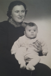 Marie with her mother