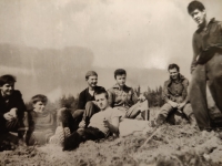 Žilina 1964, with classmates from SVŠ on the potato brigade