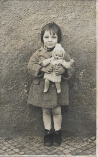 Hana Vrbická - a child with a doll