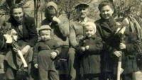 Little Josef (left) with his mother, grandmother and grandfather and aunt with her son (1954)