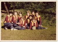 With the handball team in a picture from June 1973