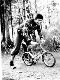Michal Polman riding a bike