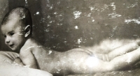 Jan Gulec right after being born in 1938