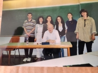 Jerusalem 1997, with students at the Hebrew University
