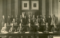 Members of the National Committee in Uh. Hradiště, 1945