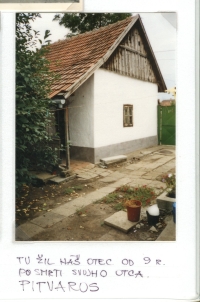 Home of Michal's father from the age of nine, in the village Pitvaros.
