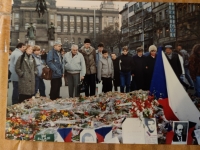 Prague, January 1990, on Wenceslas Square