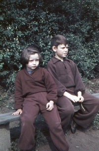 Together with his sister Vera, 1950s 