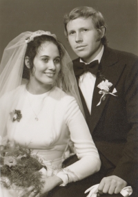 Wedding photos of Jitka and František Srovnal from January 1976