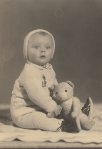 Six-month-old Václav Kršík in 1951