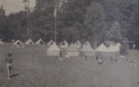 A camp in Vydří, 1950
