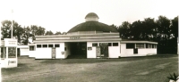 Rotunda, the "headquarters" of Oskar Kmoníček's Melody Club, a remnants of the exhibition centre from 1931, Pardubice, 1949