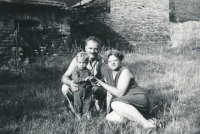 Just before emigration. Parents together with their grandson, Dobríň, summer 1968

