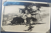 Her mum and dad when skying in Dolní Mísečky, Christmas 1931