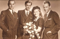 His father František R. Kraus, (left), in 1946