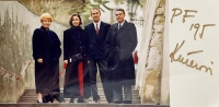 Jana Kučerová s manželem a dětmi v roce 1995