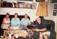 Jana Kučerová with her husband and Mr. and Mrs. Brukner, their family friends