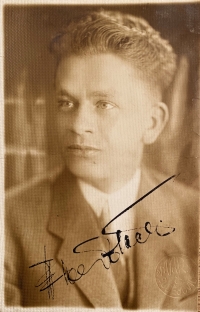 Ladislav Poláček at his studies in Nitra