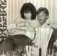 Zbyněk Jakš with his wife 1990