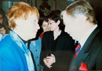 With Václav Havel at the farewell party at the end of his second term