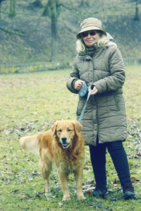 Věra Bartošková se svým psem Rexem, 2018