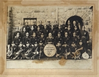 Ladislav Gavlas' father (second from right above) with volunteer firefighters