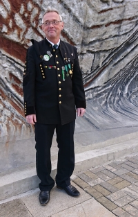 Zbyněk Jakš in miner's uniform, 2020