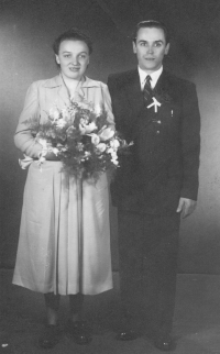 Husband and wife Jelinek, 1950	