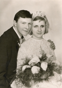 The wedding with Jiří Kodad, 1964