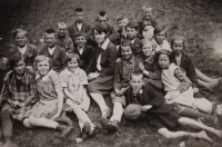 Mother Ludmila with her class, Hora sv. Kateřiny, 1927