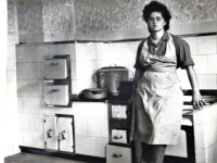 Marie Kovářová in a kitchen in Chrudichromy