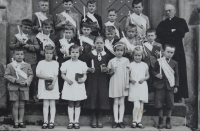 First Holy Communion, Jiří Marhan, bottom left, 1943