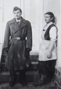 With my mother Ludmila, military exercise 1958