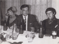 Strážnický Lubomír with friends, in 1967 or 1968