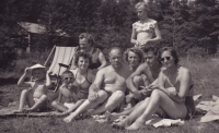 At the Suchý pond. 1957