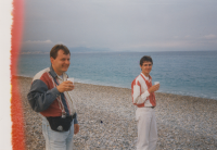 With partner Radek Lysák, 1997