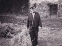 Miroslava's father on the farm in Stará Ves n. Ondřejnicí (1980s)