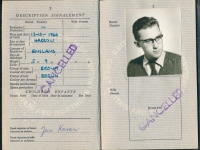 Snímek britského pasu Jana Kavana z přelomu 60. a 70. let 20. století, kdy byl ještě studentem ve Velké Británii
