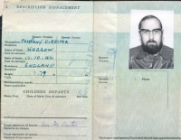 Britský pas Jana Kavana na jméno Ian Carter z 80. let 20. století