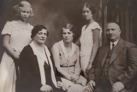 Mother Milena (second from right) with her parents, younger sister Mira and older Jelca, Ljubljana, Slovenia