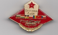Odznak, který dostal Pavel Svárovský za účast na cvičení vojsk Varšavské smlouvy Štít 1984