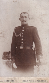 Dědeček Franz Hlubek vojákem v 1. světové válce